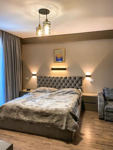 Ένα ή περισσότερα κρεβάτια σε δωμάτιο στο Apartment in Bakuriani