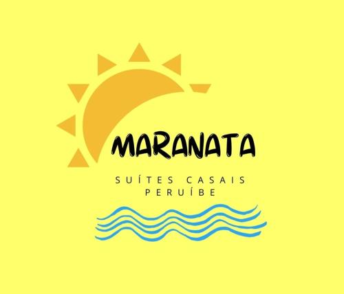 un logotipo para un sol y una ola en Maranata Suítes - 2 minutos de carro até o mar en Peruíbe