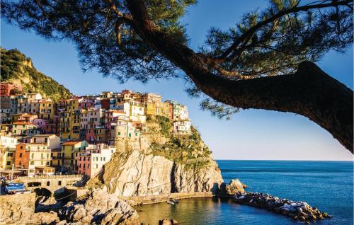 a view of a town on top of a mountain at Casa Lià in San Biagio