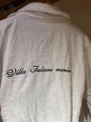 a white shirt with the words silvia blonde marilyn at Villa Falcone marinu ***** in Kamiesch