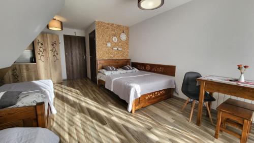 Cama o camas de una habitación en Wierchowianka