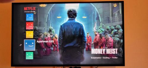 a poster of a movie on a wall at Apartment 533 in Aparthotel Vucko Jahorina - Private host in Jahorina