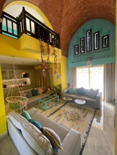 Posezení v ubytování 2 bedroom villa In 5 stars Resort
