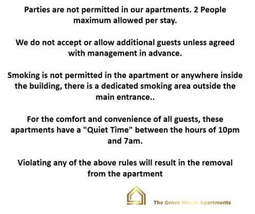 Captura de pantalla de una página de un documento en #4 TGHA Luxury One Bedroom Apartment in Athlone en Athlone