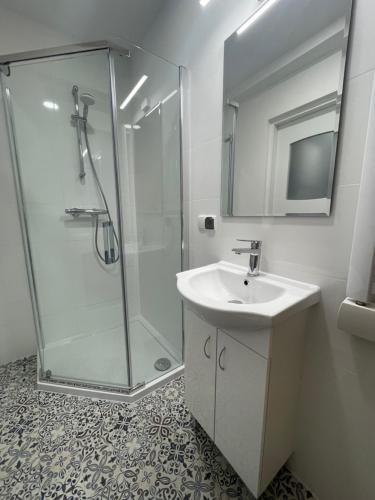 Koupelna v ubytování Apartamenty Wisła Centrum