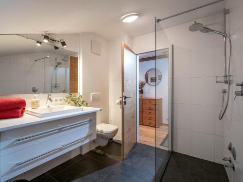 Bilik mandi di Apartment Alphome - Kirchberg Zentrum