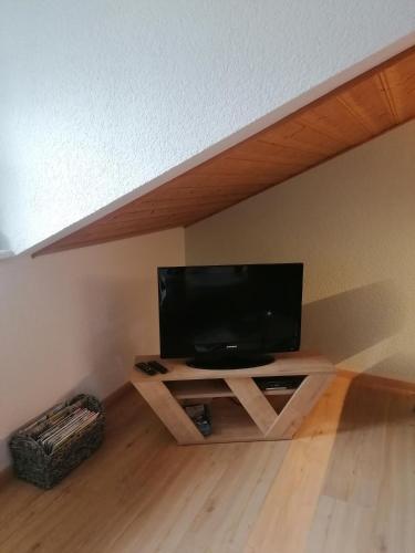 TV a/nebo společenská místnost v ubytování Ferienwohnung Katrin Spindler