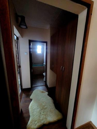 Zimmer mit Flur und Teppich auf dem Boden in der Unterkunft Apartament Bia in Lupeni