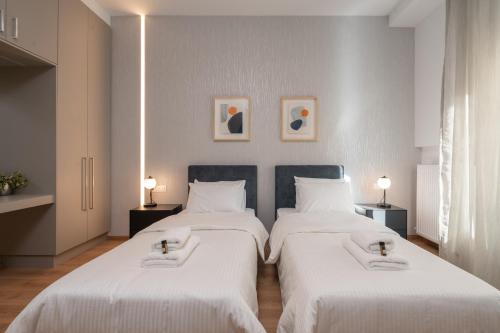 Posteľ alebo postele v izbe v ubytovaní Upscale Athens Luxury Penthouse