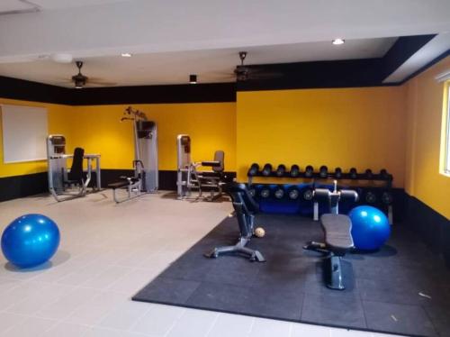 Fitnesscentret og/eller fitnessfaciliteterne på KAMI HOLIDAY HOME with SWIMMING POOL