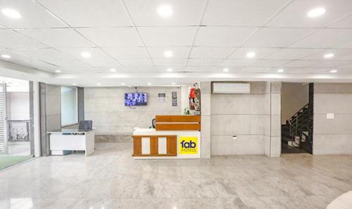 an office with a lobby with a desk in it at FabExpress Aerosky Boutique in New Delhi