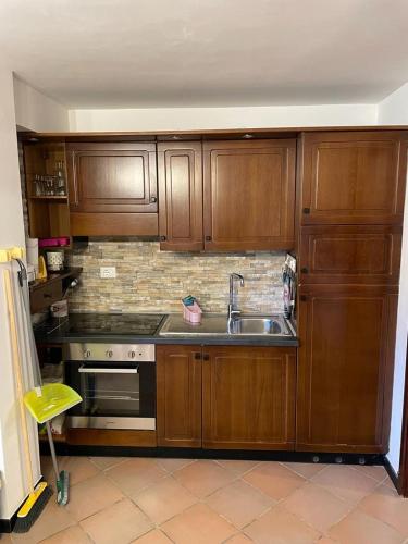 Dapur atau dapur kecil di Casa Vacanza Pescocostanzo