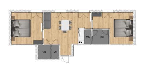 a drawing of a floor plan of a house at Haus Österreich - Familie Digruber in Lackenhof