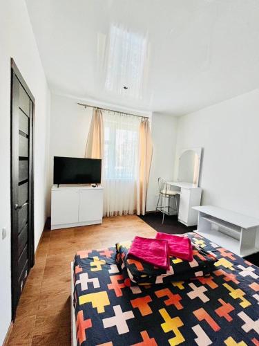Телевизор и/или развлекательный центр в Lemberg Relax House