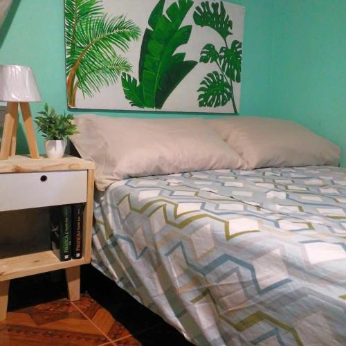 Ένα ή περισσότερα κρεβάτια σε δωμάτιο στο Cabaña Don Lorenzo