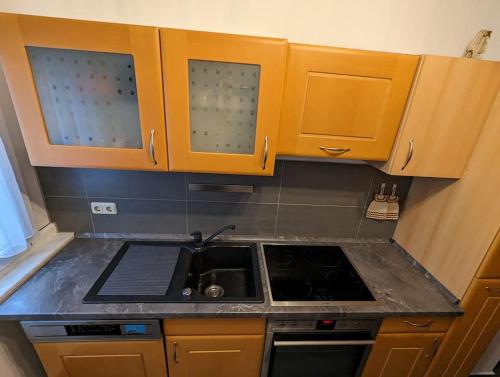 Η κουζίνα ή μικρή κουζίνα στο Ferienwohnung Elbaue