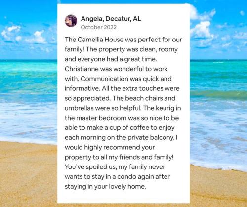 a poem on the beach with the ocean at Oceanfront/Zero Steps to Beach/Views/4BR in Gulf Shores