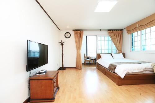 Televisi dan/atau pusat hiburan di Sea View