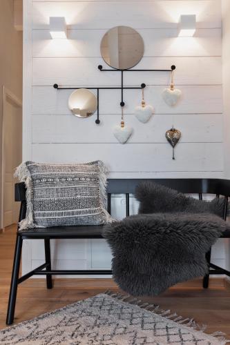 Χώρος καθιστικού στο Bewegte Berge Apartments