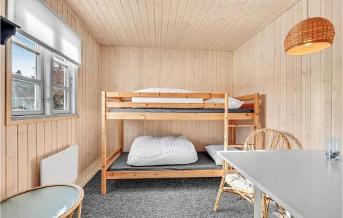 Katil dua tingkat atau katil-katil dua tingkat dalam bilik di Lovely Home In Otterup With Kitchen