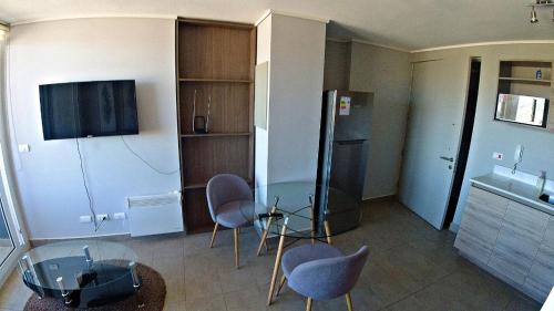 Apart Hotel Bauerle & Apartamentosにあるキッチンまたは簡易キッチン