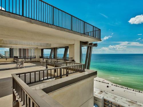 a view of the ocean from the balcony of a house at Origin at Seahaven in Panama City Beach