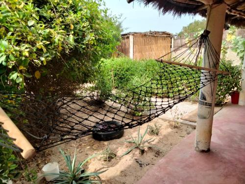 a net on a pole in a garden at Gaal-Gui, chez Guillaume in Mboro