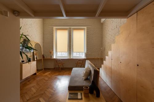Posezení v ubytování Passage Apartment