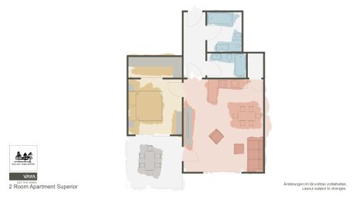 a floor plan of a house at Village Park Suites by VAYA inklusive Zell am See Kaprun Sommer Karte in Zell am See