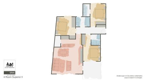 a floor plan of the ninth floor of a building at Village Park Suites by VAYA inklusive Zell am See Kaprun Sommer Karte in Zell am See