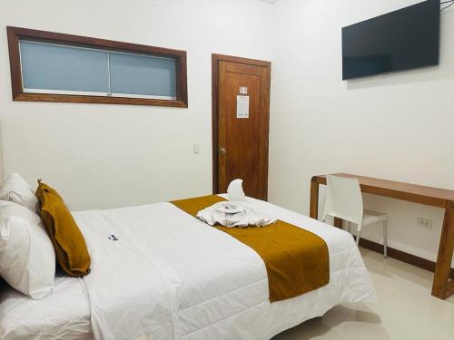 Postel nebo postele na pokoji v ubytování Hotel Overland