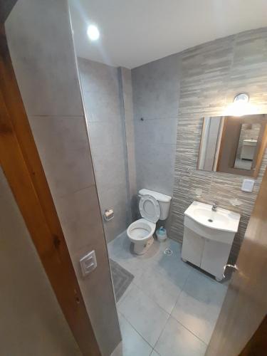 圣贝尔纳多Altos SB Complejo Duplex 3的带马桶和水槽的浴室