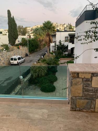 a view from the balcony of a house at Orya Aparts in Gümbet