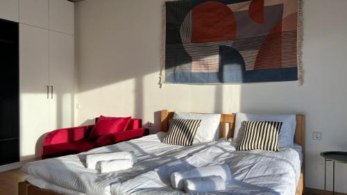 Łóżko lub łóżka w pokoju w obiekcie MOUNTPEAK- Apartment #2