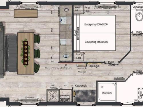a floor plan of a building at Chalet in Netherlands near Forest & Water in Dalfsen