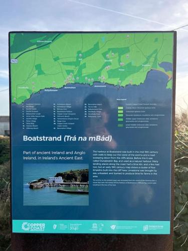 a sign with a map of a river at Glencree Air in Kilmeaden