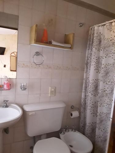 カファヤテにあるLa Tranquera Alquiler Temporarioの小さなバスルーム(トイレ、シンク付)