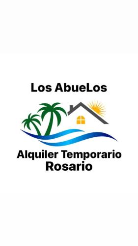 logotipo de un complejo con una casa en la playa en Los Abuelos 23 en Rosario