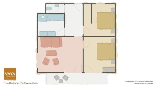 a floor plan of the brazilian embassy suite at VAYA Post Saalbach inklusive Joker Card in Saalbach Hinterglemm