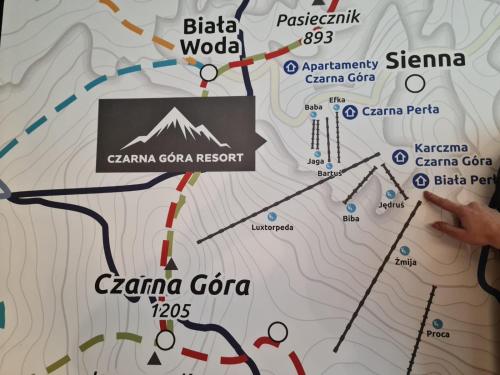 a map of the caminota coa resort at Apartament Biała Perła in Sienna