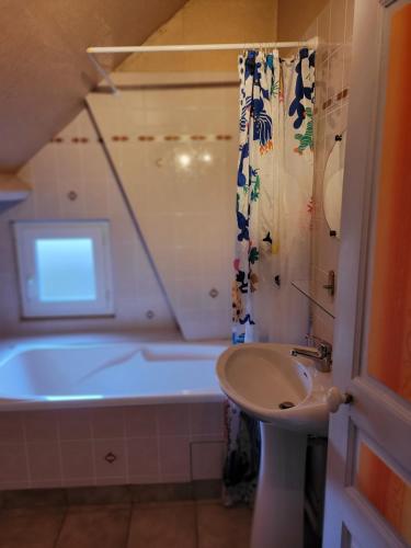Kúpeľňa v ubytovaní Petite Maison à Salbris