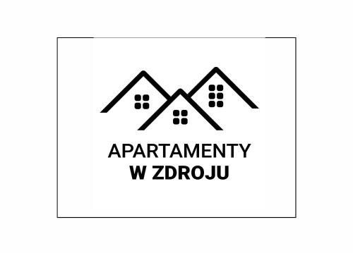 a logo for a ski resort in the mountains at Apartament Okna na Park in Polanica-Zdrój
