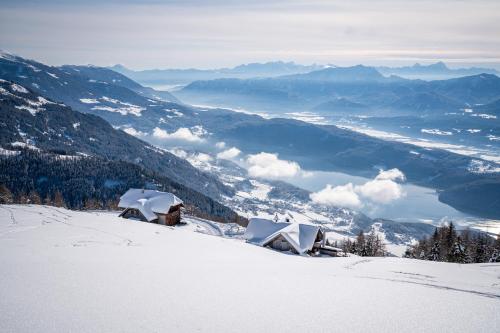 겨울의 Alexanderhütte - nur zu Fuß erreichbar