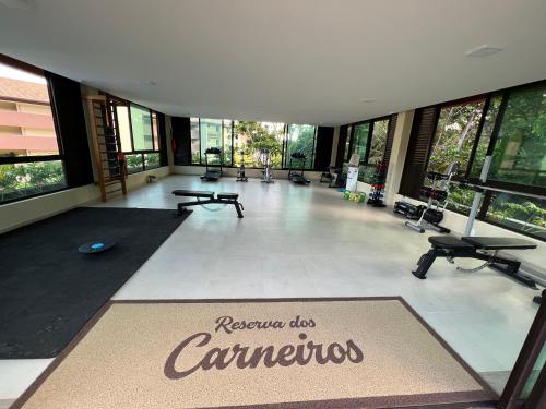 Fitness centrum a/nebo fitness zařízení v ubytování Apto Térreo Luxo na Praia dos Carneiros - Beira Mar