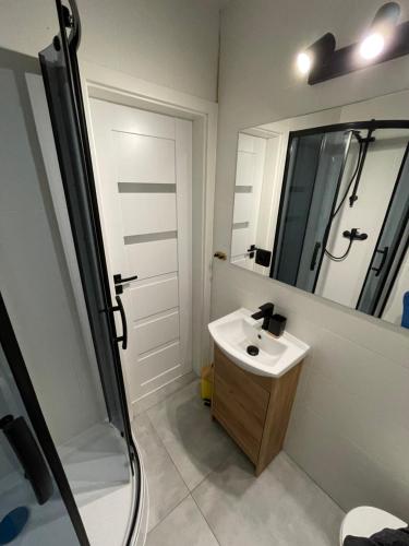 Kúpeľňa v ubytovaní Apartament Nadbrzezna