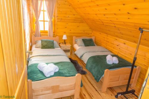 Cama o camas de una habitación en Tarovuk cabin