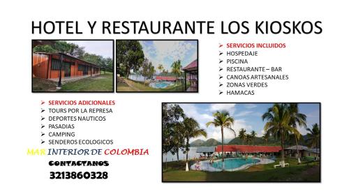 kolaż zdjęć świętej restauracji los nicosias w obiekcie Los Kioscos w mieście Prado
