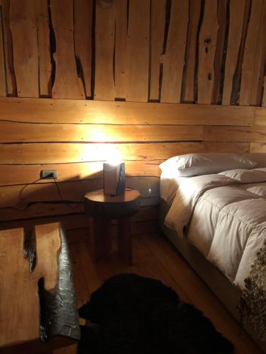 מיטה או מיטות בחדר ב-Terrazas altos de Gamboa