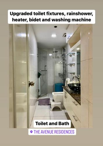 an image of a bathroom with a toilet and a shower at Staycation at The Avenue Residences by Melo in Manila