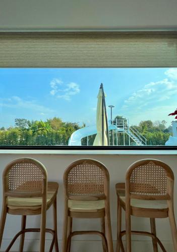 373 pool villaにあるバルコニーまたはテラス